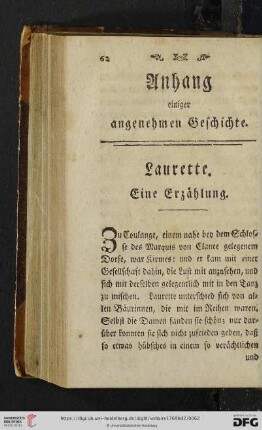 Anhang einiger angenehmen Geschichte