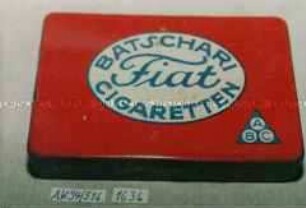 Blechdose für 25 Stück CIGARETTEN BATSCHARI "Fiat"