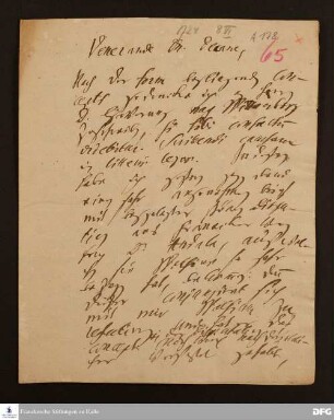 Brief von Joachim Lange an August Hermann Francke.
