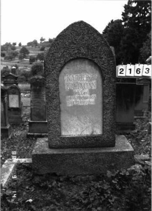 Grabstein 2163 (Index: 100097159) Maße HxBxT: 157x70x34 cm: Grabstein 2163