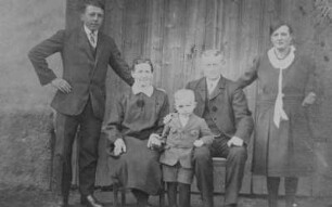 Erinnerungsblatt an Theodor Meyer und Familie, Mitglied des Bundes schaffender Landwirte aus Hilmersdorf/Erzgebirge mit Aufnahmen au den 1920er Jahren : Erinnerungsblatt an Theodor Meyer und Familie, Mitglied des Bundes schaffender Landwirte aus Hilmersdorf/Erzgebirge