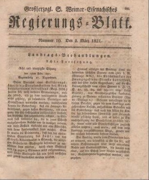 Nr. 10 : 2. März 1821