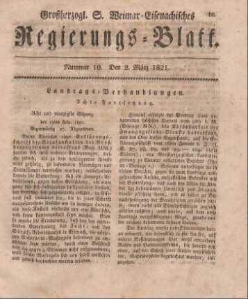 Nr. 10 : 2. März 1821