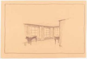 Wiesenhaus, Bad Wiessee: Perspektivische Ansicht Wohnzimmer