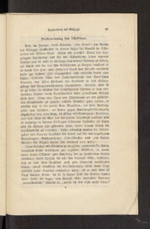 Vorbereitungen des Rückzugs.