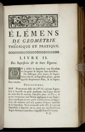 Livre II. Des Superficies & de leurs Figures.