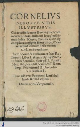 DE VIRIS ILLVSTRIBVS. Cui accessit Ioannis Boccatij uice commentarij...