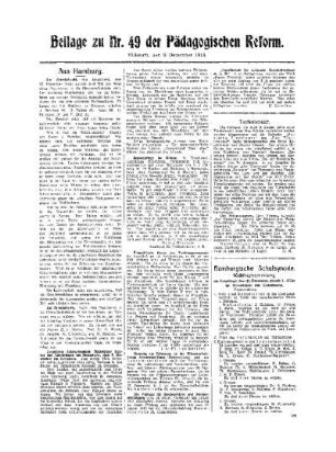 Hamburgische Schulsynode : Beilage zu Nr. 49 der Pädagogischen Reform