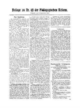 Hamburgische Schulsynode : Beilage zu Nr. 49 der Pädagogischen Reform