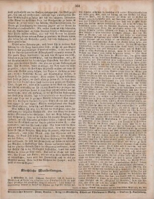 364 Kirchliche Mittheilungen