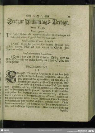 [Erklärung der Nachmittags-Predigt, Rom. VI. 23]