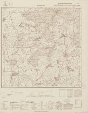 2636 Karrenzin, Topographische Karte 1:25000 (4cm - Karte)