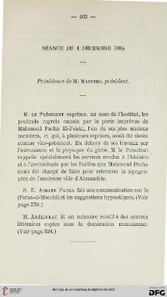 Séance du 18 Décembre 1885