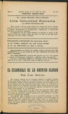 1921005178: El escandalo de la avenida alvear