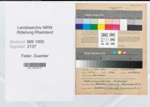 Entnazifizierung Guenter Feiler, geb. 01.07.1914 ()