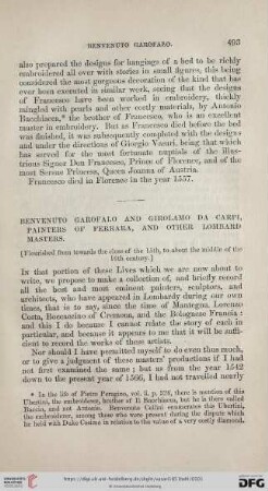 Benvenuto Garofalo and Girolamo da Carpi, painters of Ferrara, and other Lombard masters