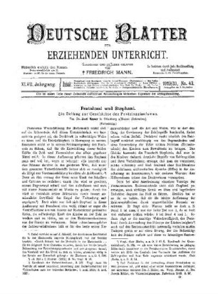 Pestalozzi und Stephani : Ein Beitrag zur Geschichte des Pestalozzianismus ; (Fortsetzung)