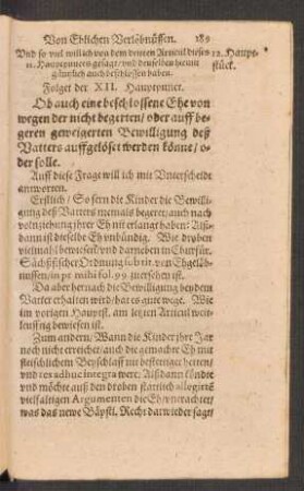 Folget der XII. Hauptpunct.