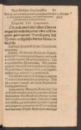 Folget der XII. Hauptpunct.