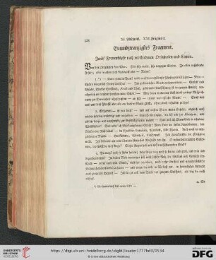 Einundzwanzigstes Fragment