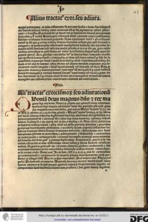 Alius tractatus exorcismorum seu adiurationum.