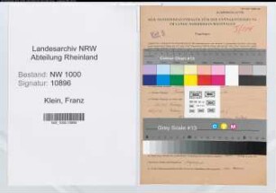 Entnazifizierung Franz Klein, geb. 03.12.1898 (Landesinspektor)