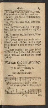 Morgen-Lied am Freytage.