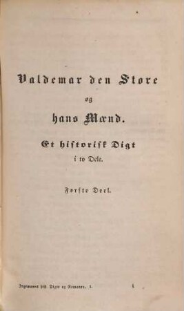 Bernhard Sev. Ingemanns Samlede Skrifter, [2. Afdelings]. Samlede historiske Digte og Romaner