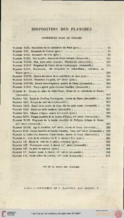 Disposition des planches