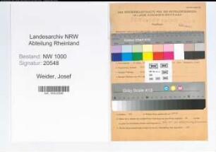 Entnazifizierung Josef Weider, geb. 27.03.1895 (Vollzugsbeamter)