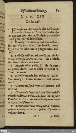 Cap. XIX. De Ecclesia