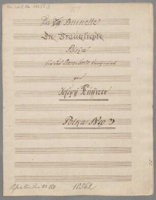 Die Brünette, pf, HenK deest - BSB Mus.Schott.Ha 11255-2
