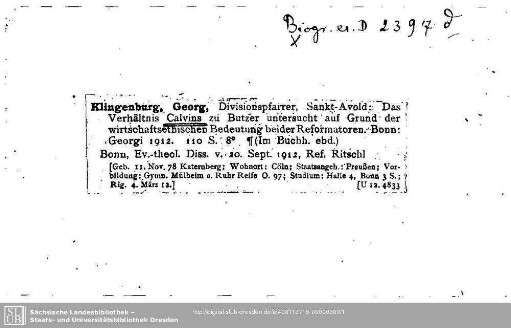 Biographiae eruditorum D 2397.d: Biographiae eruditorum D 2397.d