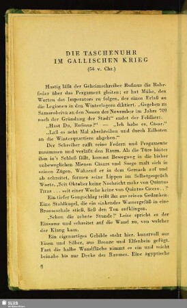 Die Taschenuhr Im Gallischen Krieg (54 v. chr.)