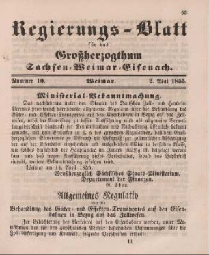 Nr. 10 : 2. Mai 1855
