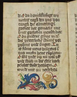 Miniatur (Bas-de-page): Akanthusranke mit Vogel