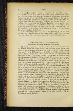 Jugendkunde und Religionsunterricht