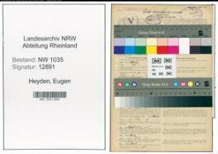 Entnazifizierung Eugen Heyden , geb. 04.03.1886 (Kaufmann)