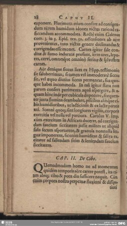 Cap. II. De Cibo