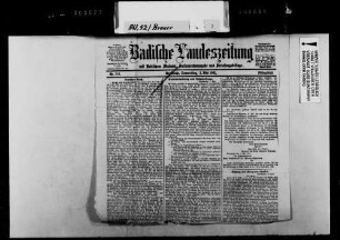 Zeitungsausschnitt aus "Badische Landeszeitung", 02.05.1901: "Stadtverwaltung und Bahnhofsfrage".