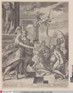 [Minerva und Pictura mit den Musen; Minerva and Pictura with the Muses]