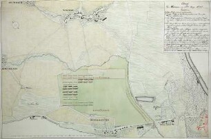 WHK 40 Hessische Revüen und Manöver: Plan des Manövers bei Kassel, 23. Mai 1785