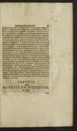 Caput VI. De Beneficiis Fideiussorum.