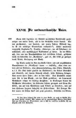 XXVII. Die nordamerikanische Union