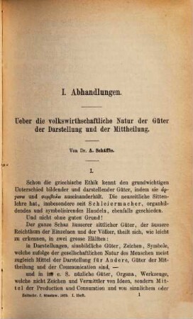 Zeitschrift für die gesamte Staatswissenschaft : ZgS = Journal of institutional and theoretical economics. 29, 29. 1873