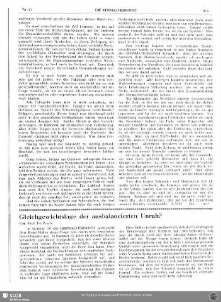 Gleichgewichtslage der ausbalancierten Unruh?