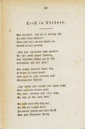 Trost in Thränen.