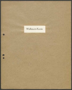 Schriftproben und Bestellungen des Schrifttyps "Walbaum Antiqua, kursiv"