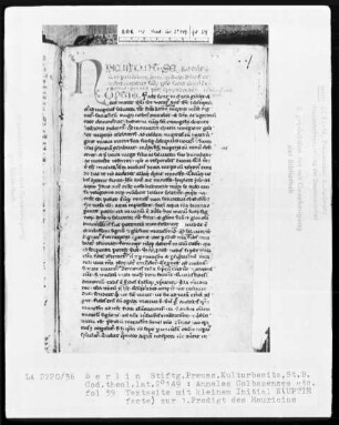 Annales Colbazenses (Kloster Colbaz), Calendarius ecclesiasticum, Sermones Mauricii episcopus Parisiensis — Annales Colbacenses und Calendarius ecclesiasticum, Folio 1 recto - 33 verso — ---, Folio ---Initiale N (uptie facte), Folio 39 recto