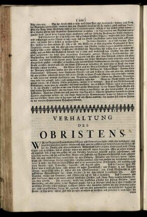 Verhaltung Des Obristens. - Observation ...